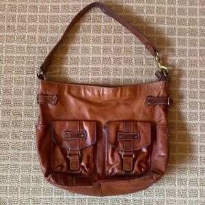 Fossil Brown Leather Shoulder Purse